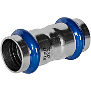 Муфта равнопроходная под пресс 22 мм, из нержавеющей стали STOUT (SSS-2017-000022)