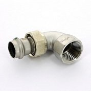 Угол разъемный пресс-В компактный 22x1" нержавеющая сталь Sanpress Inox VIEGA Диаметр - 22 мм.
