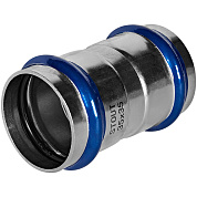 Муфта равнопроходная под пресс 35 мм, из нержавеющей стали STOUT (SSS-2017-000035)