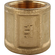 Муфта резьбовая ВР 2" x 2" латунь TIEMME