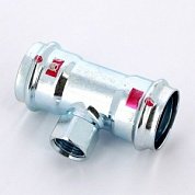 Тройник пресс-В 35x1/2"x35 оцинкованная сталь Prestabo VIEGA Диаметр - 35 мм.