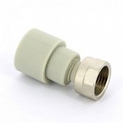 Муфта сварка-В 20 x 3/4" с накидной гайкой PP-R FV-PLAST серый