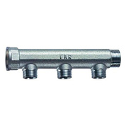Коллектор FAR 1" (ВР-НР) с 3 отв. 1/2" НР (межосев. 50 мм)