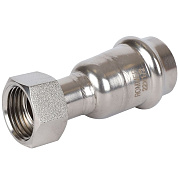 Переходник прессовой с накидной гайкой 22 x 1/2" (ВР) из нержавеющей стали ROMMER