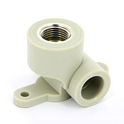 Водорозетка проходная комб. 20 х 1/2" (ВР) PP-R FV-PLAST серый