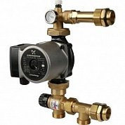 Смесительный узел STOUT 1" с термостатическим клапаном и насосом