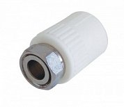 Муфта комбинированная KALDE 25 х 3/4" с накидной гайкой PP белая