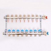 REHAU Коллекторная группа 1" х 3/4" ЕК 8 выходов с расходомерами и термостатическими вентилями