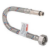 Подводка для смесителя М10х1 35 мм НВ 1/2" 40 см из нержавеющей стали VALTEC