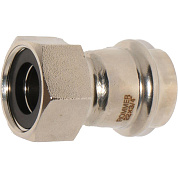 Переходник прессовой с накидной гайкой 22 x 3/4" (ВР) из нержавеющей стали ROMMER