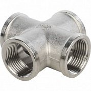 Крестовина резьбовая ВР 3/4" никель STOUT