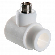 Тройник коллекторый 40 х 1/2" (НР) PP-R VALTEC белый