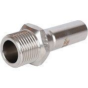 Вставка переходная под пресс 15 x 1/2" (НР) из нержавеющей стали ROMMER