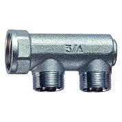 Коллектор концевой FAR 3/4"с 2 отвод. 36мм, М24х19