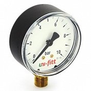 Манометр радиальный 80 мм 1/2" 10 бар UNI-FITT