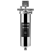 Корпус фильтра Тайфун 10SL х1/2" нерж. сталь для хол. и горячей воды со сливом 10" Slim Line