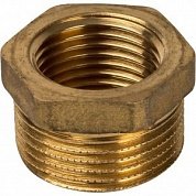Футорка редукционная НВ 3/4" x 1/2" латунь STOUT