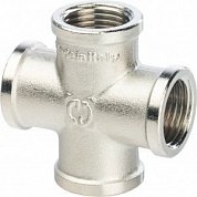Крестовина резьбовая ВР 1/2" никель STOUT