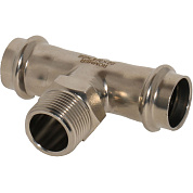 Тройник переходной под пресс 22 x 3/4" (НР) из нержавеющей стали ROMMER
