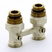 Узел прямой WATTS ВН 3/4" х 1/2" ЕК радиаторный H-блок со встроенными кранами 2-трубная система 