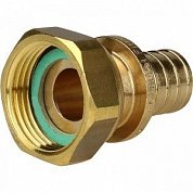 Муфта с накидной гайкой 20 x 3/4" аксиальная для труб PE-X STOUT