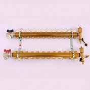 Колл. группа TIEMME 1"x3/4" ЕК 12 выходов с термостатическими вентилями