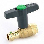 Кран шаровой EASYTOP VIEGA пресс-В 15х1/2" бронза SC-Contur, Т-ручка