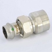 Муфта пресс-В разъёмная 22x1" с плоской прокладкой нержавеющая сталь Sanpress Inox VIEGA Диаметр - 22 мм.