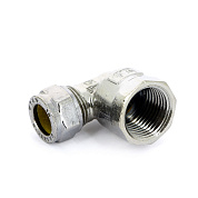 Угол ВР 15 x 1/2" обжим хром TIEMME