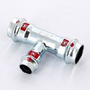Тройник пресс 22x15x22 оцинкованная сталь Prestabo VIEGA Диаметр - 22 мм.