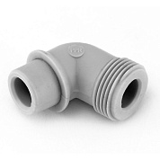 Колено переходное 90° 20 х 3/4" (НР) ПП (PP-R100) серый HEISSKRAFT 