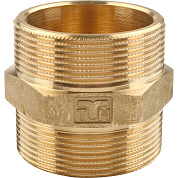 Ниппель резьбовой НР 4" x 4" латунь TIEMME