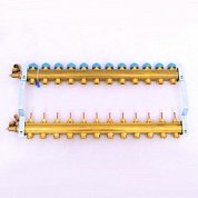 Коллектор для теплого пола WATTS HKV/T 1"x3/4" ЕК на 12 выходов с расходомером