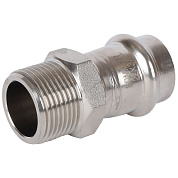 Переходник прессовой 22 x 3/4" (НР) из нержавеющей стали ROMMER
