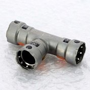 Тройник пресс оцинкованная сталь Megapress VIEGA 1" х 1/2" х 1"