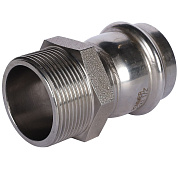 Переходник прессовой 42 x 1"1/2 (НР) из нержавеющей стали ROMMER