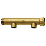 Коллектор FAR 1 1/4" (НР-ВР) с 2 отв. 3/4" НР (межосев. 100 мм)