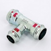 Тройник пресс 28x22x22 оцинкованная сталь Prestabo VIEGA Диаметр - 28 мм.