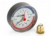 Термоманометр UNI-FITT аксиальный до 120'С, до 6 бар, D=80 мм 310P