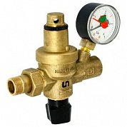 Клапан автоматической подпитки 1/2" с манометром UNI-FITT латунь