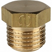 Заглушка резьбовая НР 3/8" латунь STOUT