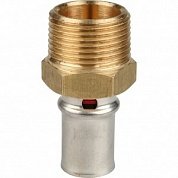 Муфта переходная под пресс 16 x 3/4" (НР) STOUT для МП труб