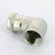 Угол пресс-В компактный 42x1"1/2 нержавеющая сталь Sanpress Inox VIEGA Диаметр - 42 мм.