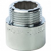 Удлинитель резьбовой ВН 3/4" x 20 мм хром STOUT