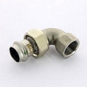 Угол разъемный пресс-В компактный 22x3/4" нержавеющая сталь Sanpress Inox VIEGA Диаметр - 22 мм.