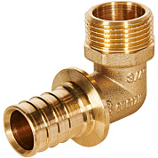 Угол 90° переходной 25 x 3/4" (НР) аксиальный для труб PEX ROMMER (RFA-0005-002534)