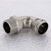 Угол пресс-Н 42x1"1/2 нержавеющая сталь Sanpress Inox VIEGA Диаметр - 42 мм.