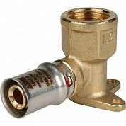 Угольник с креплением на стену 16 х 1/2" (ВР) короткий под пресс STOUT для МП труб