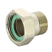 Американка с накидной гайкой плоской прокладкой 1/2" x 3/4" ВН никель UNI-FITT
