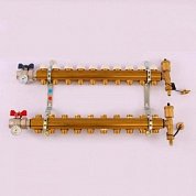 Колл. группа TIEMME 1"x3/4" ЕК 10 выходов с термостатическими вентилями